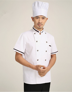 2015最新款夏季酒店厨师工作服_短袖厨师服