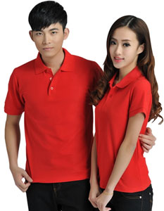 2015新款联通红色短袖广告衫